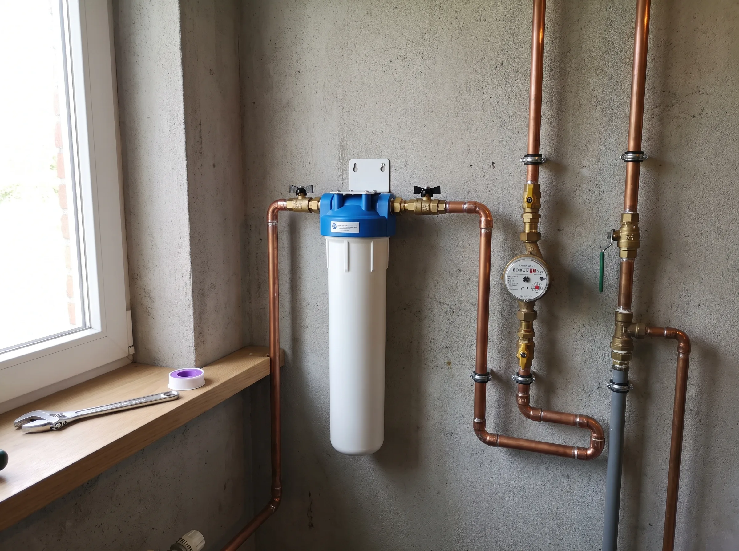 Waterfilter plaatsen